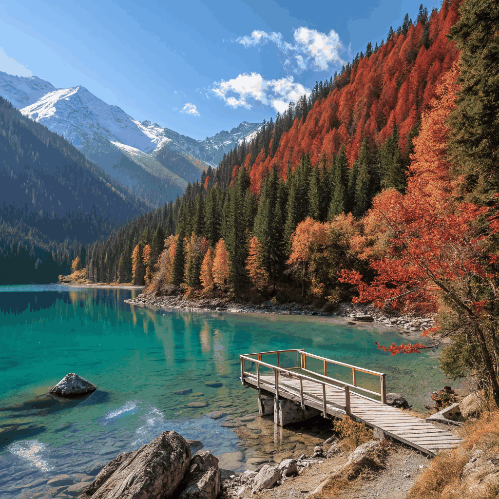Turquoise glacial lake in New Zealand